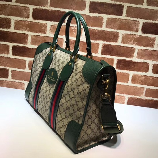 Gucci Courrier soft GG Supreme duffle bag 459311 green