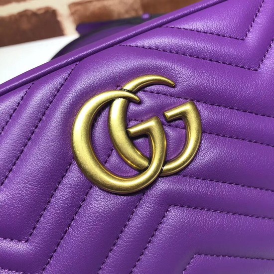 Gucci GG Marmont Matelasse Shoulder Bag 447632 purple