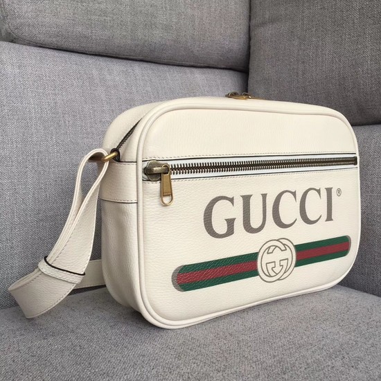 Gucci Print shoulder bag 523589 white