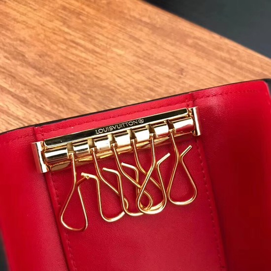 Louis Vuitton Monogram Vernis 6 KEY HOLDER 90900 red