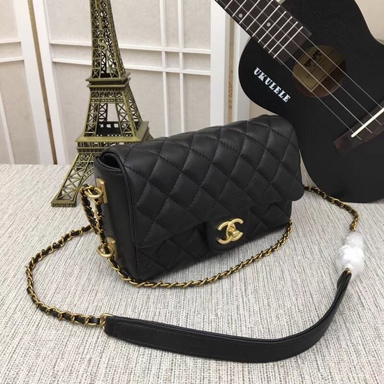 Chanel mini Sheepskin Leather cross-body bag 5698 black