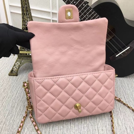 Chanel mini Sheepskin Leather cross-body bag 5698 pink