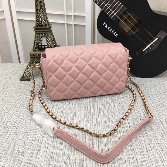 Chanel mini Sheepskin Leather cross-body bag 5698 pink