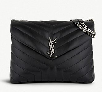 SAINT LAURENT Loulou Monogram medium quilted leather shoulder bag 74558 black