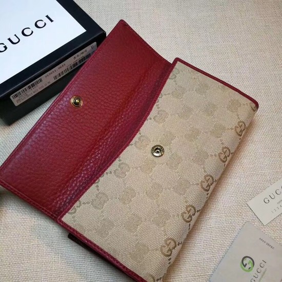 Gucci Calf leather Wallet A337335 red