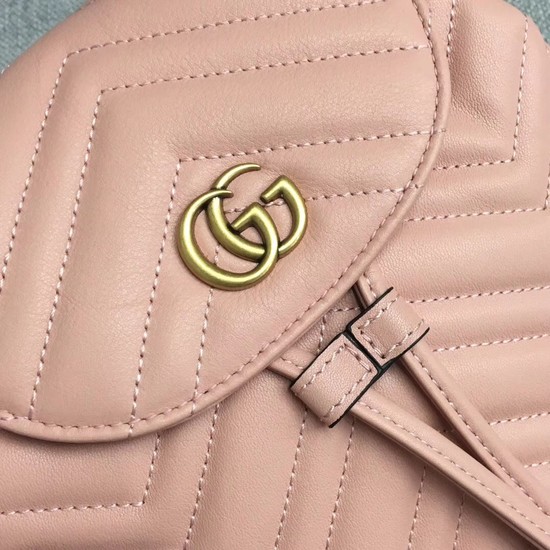 Gucci GG Marmont matelasse backpack 528129 Pink