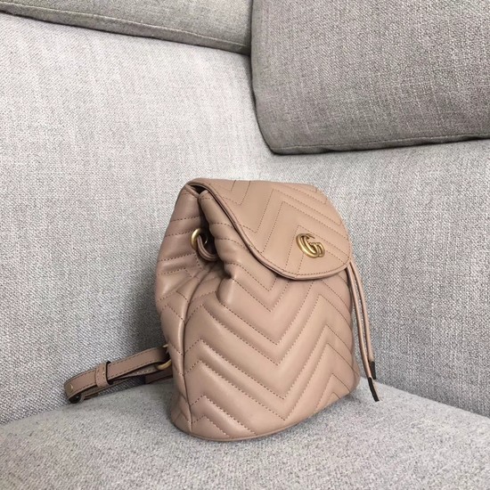 Gucci GG Marmont matelasse backpack 528129 apricot