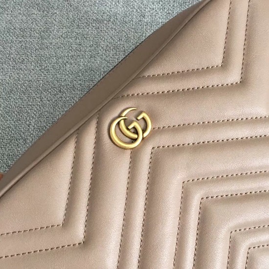 Gucci GG Marmont matelasse belt bag 523380 apricot