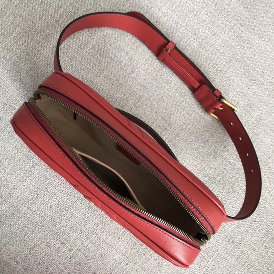 Gucci GG Marmont matelasse belt bag 523380 red