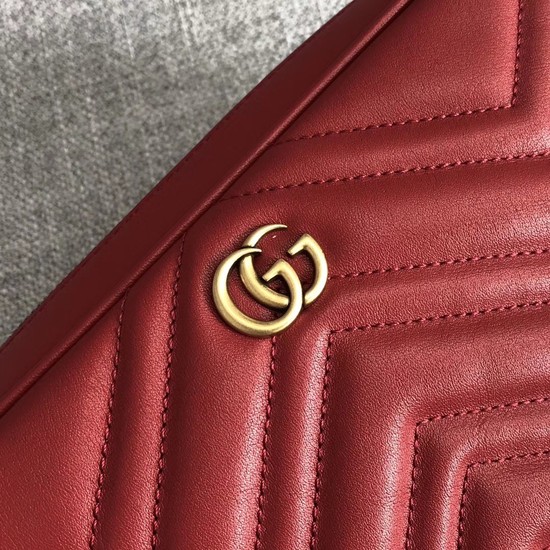 Gucci GG Marmont matelasse belt bag 523380 red