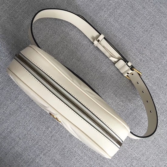 Gucci GG Marmont matelasse belt bag 523380 white