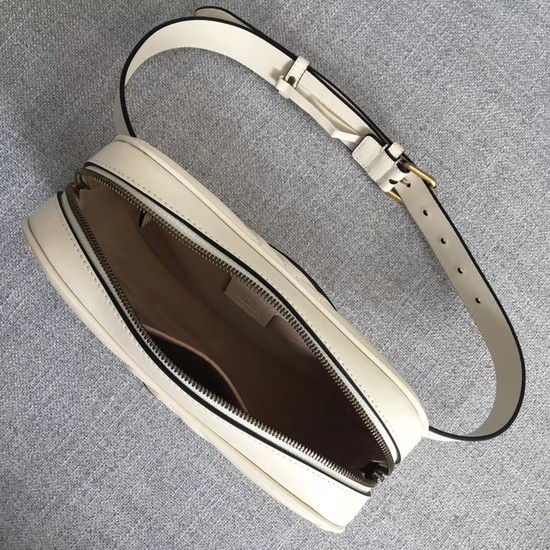 Gucci GG Marmont matelasse belt bag 523380 white