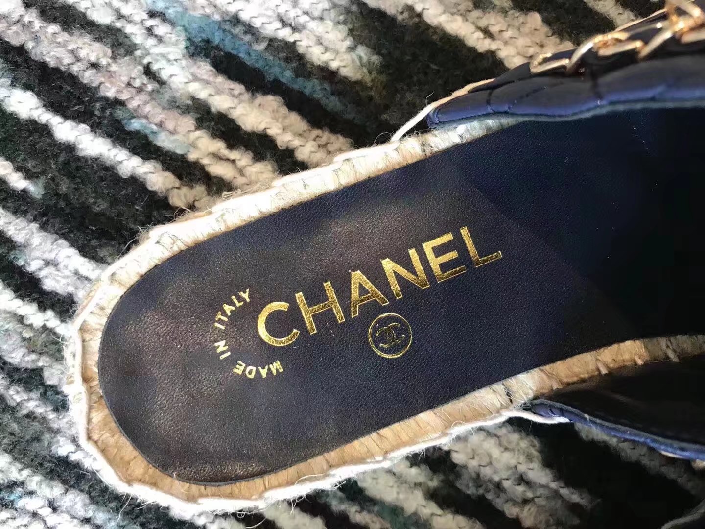 Chanel Slippers CH2336LRF dark blue