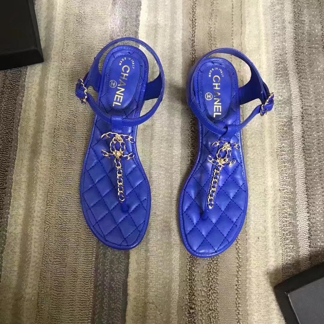 Chanel sandals CH2328LS blue heel of a shoe 4CM