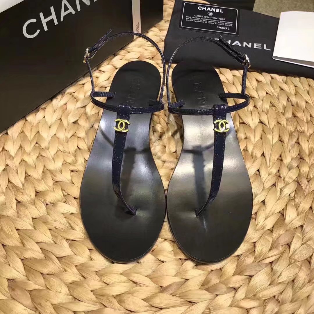 Chanel sandals CH2333LS blue heel of a shoe 4CM