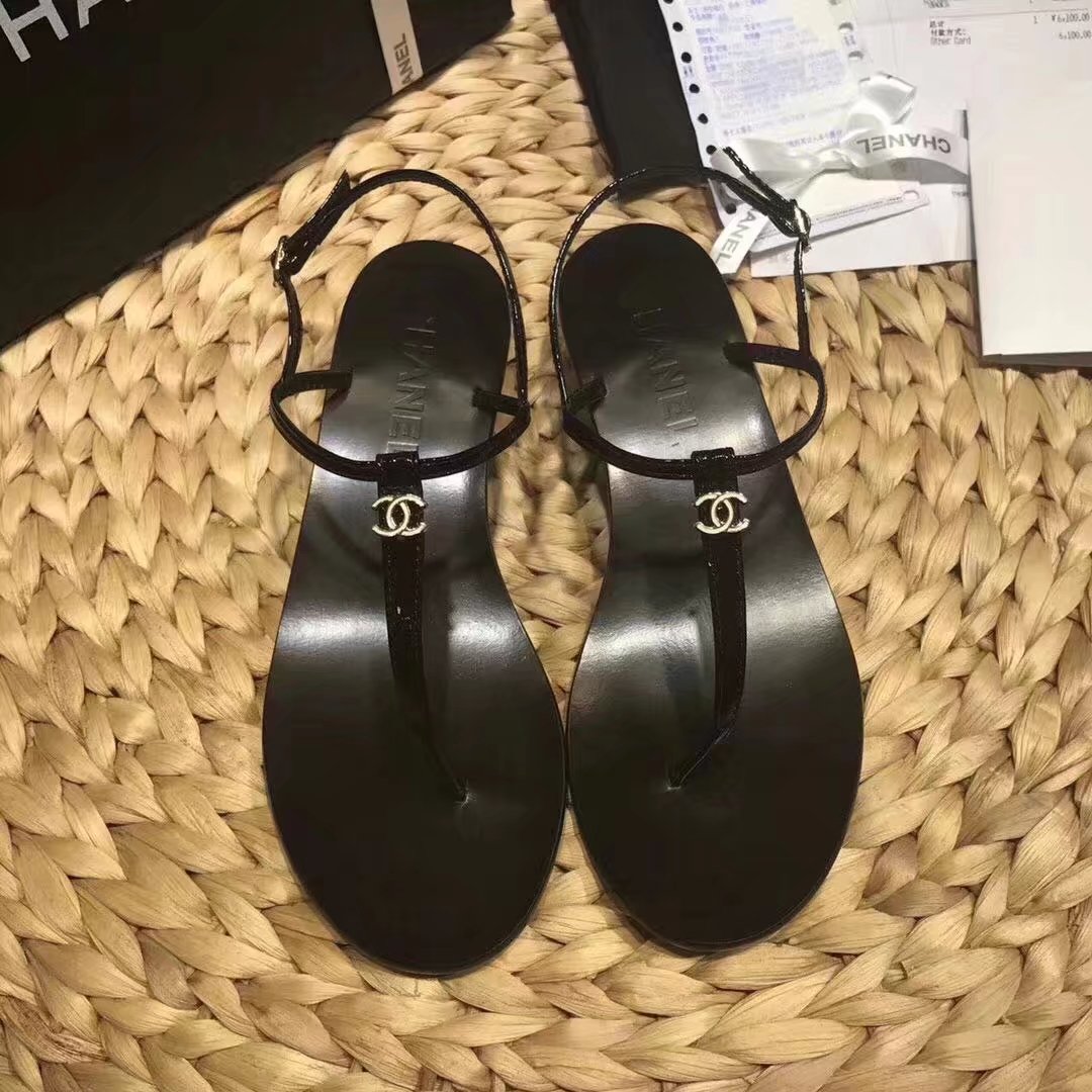 Chanel sandals CH2333LS black heel of a shoe 4CM