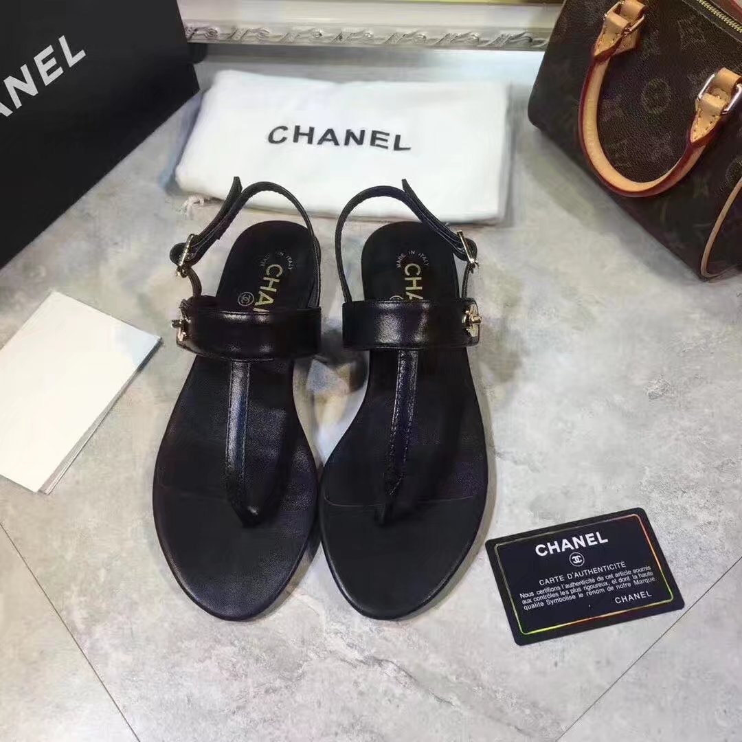 Chanel sandals CH2338HLL black