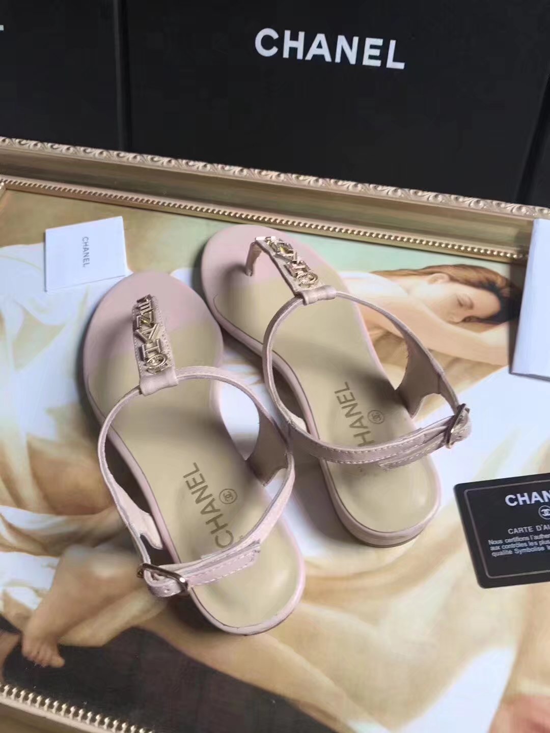 Chanel sandals CH2438HLL pink