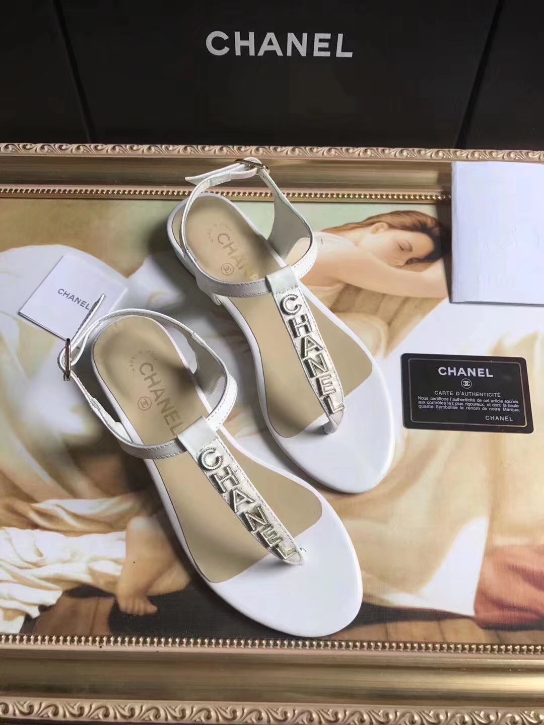 Chanel sandals CH2438HLL white