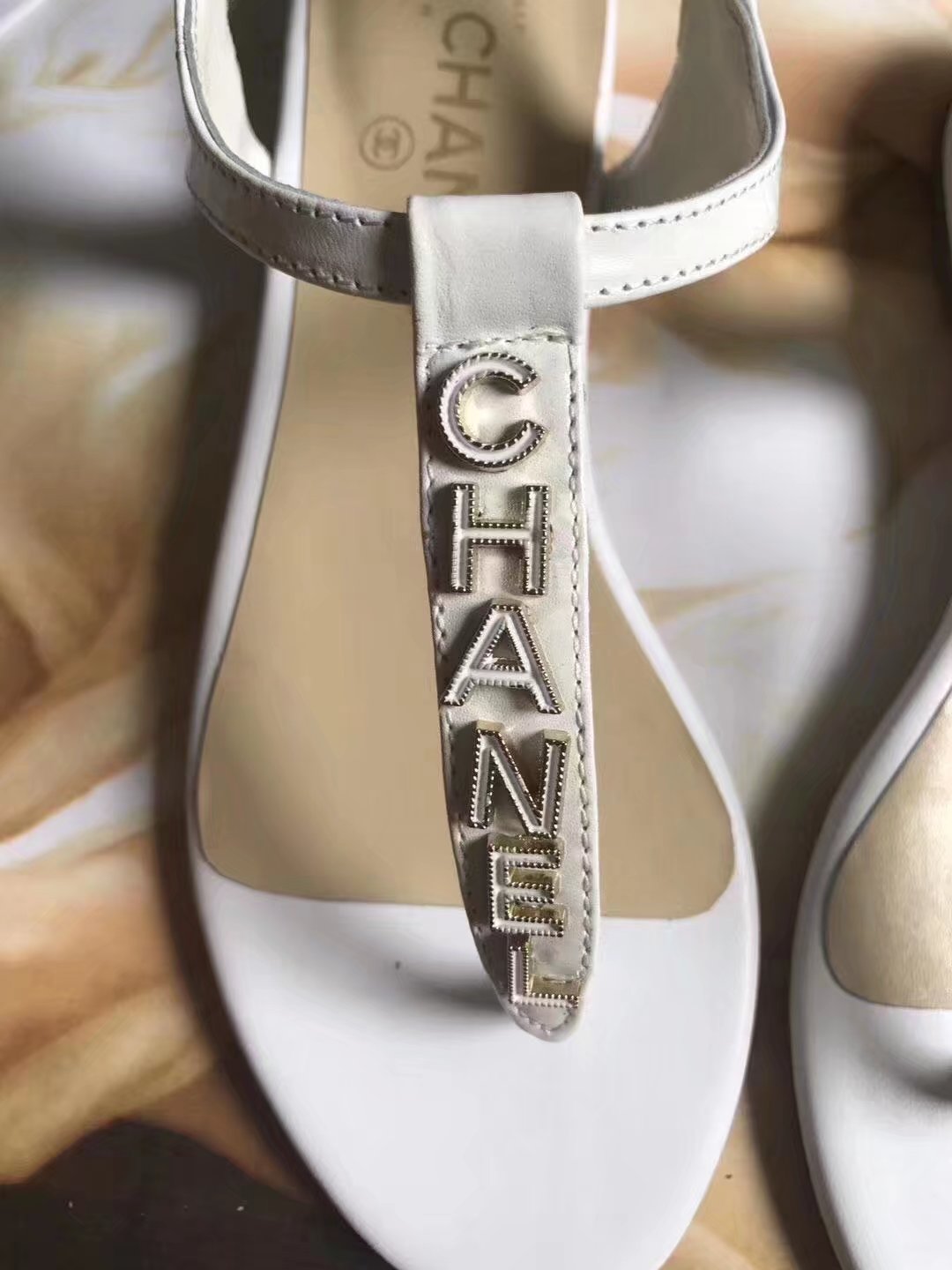 Chanel sandals CH2438HLL white