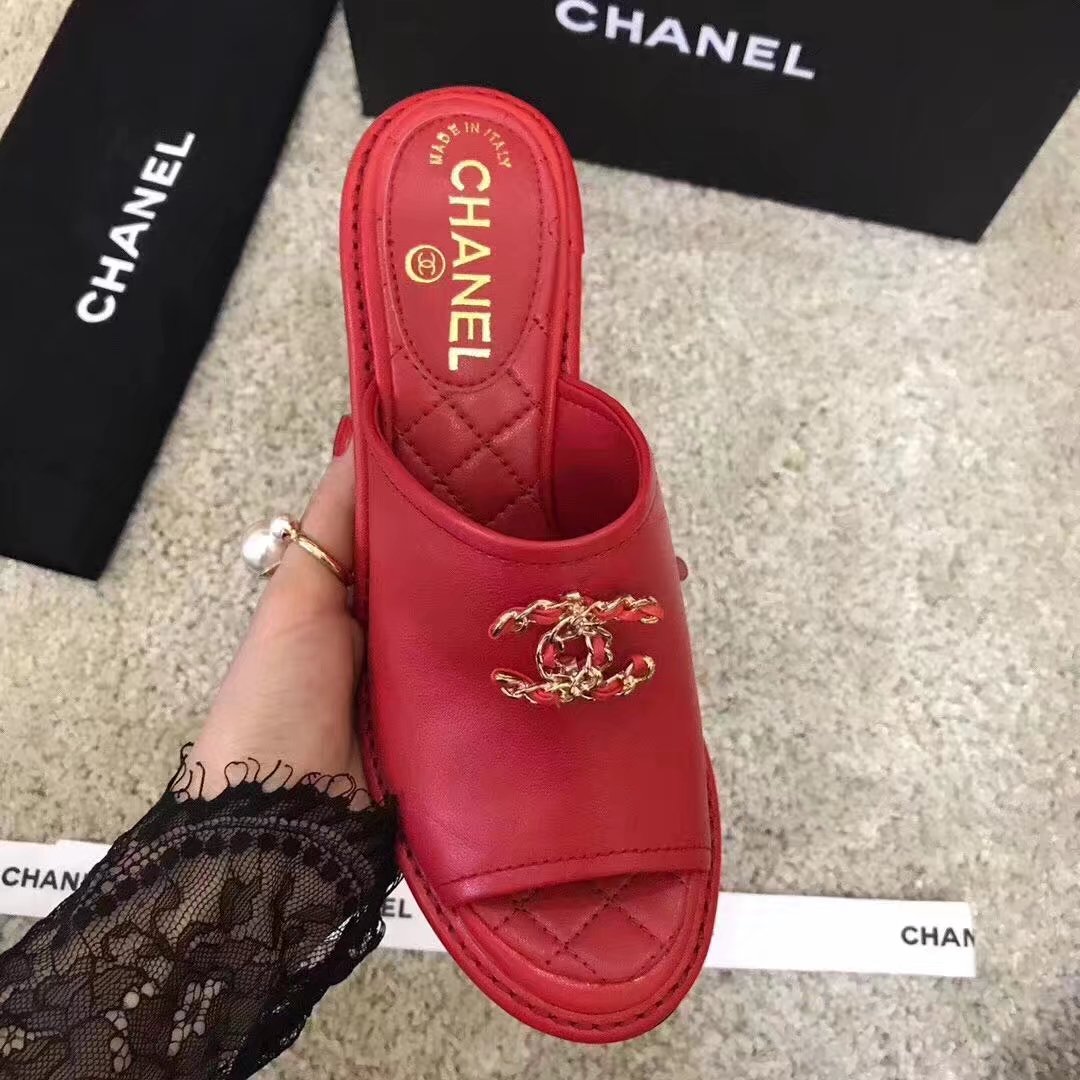 Chanel slippers CH2329LS red