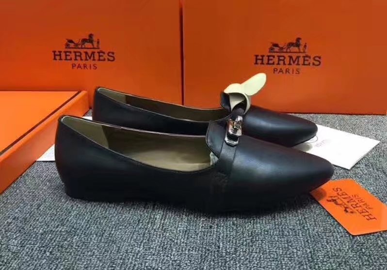 Hermes Casual Shoes HO780365 Black