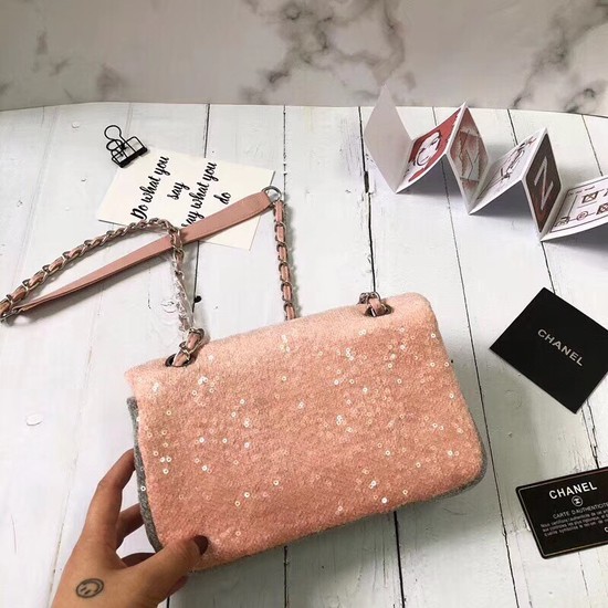 Chanel Flap Beads Shoulder Bag CF1116 pink&yellow