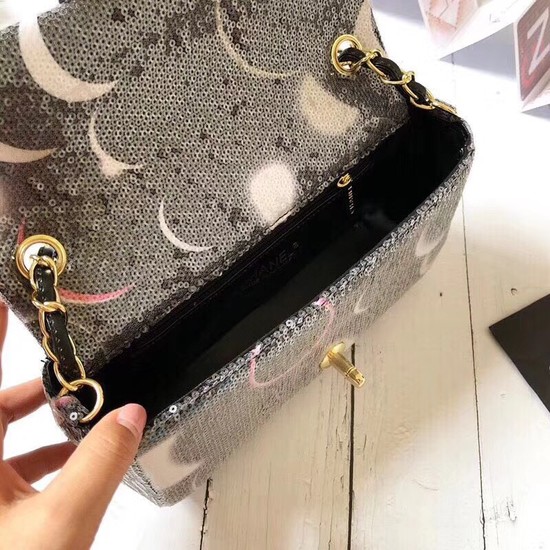 Chanel Flap Beads Shoulder Bag CF5616 black