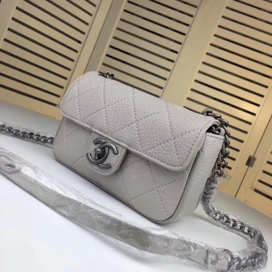 Chanel mini Leather cross-body bag 7739 grey