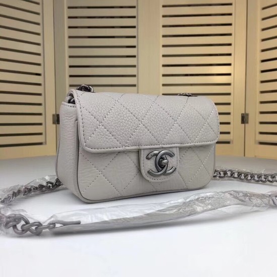 Chanel mini Leather cross-body bag 7739 grey