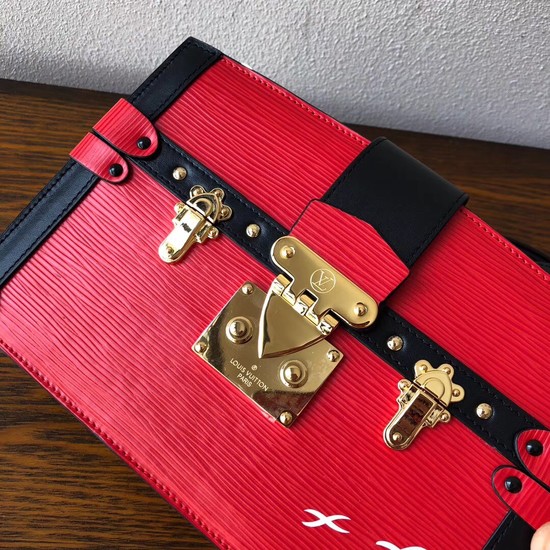 Louis Vuitton Epi Leather TRUNK CLUTCH M51697 red