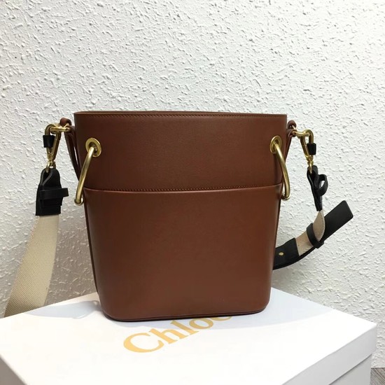 Chloe Roy Mini Smooth Leather Bucket Bag S126 camel