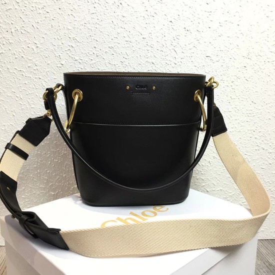 Chloe Roy Mini Smooth Leather Bucket Bag S126 black