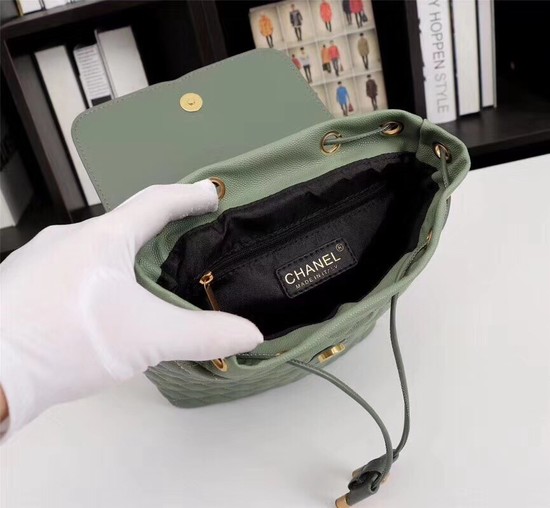 Chanel Caviar Leather Backpack 83430 green