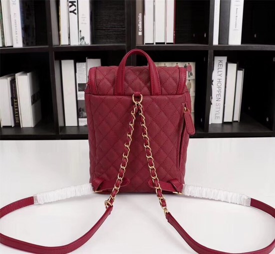 Chanel Caviar Leather Backpack 83430 red