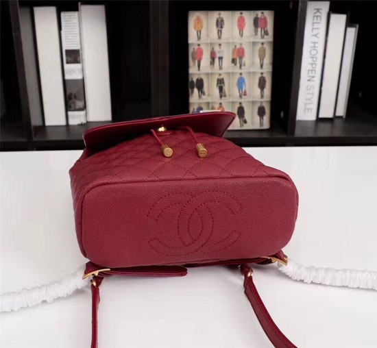 Chanel Caviar Leather Backpack 83430 red