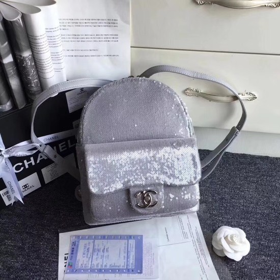 Chanel Original Bead piece knapsack 56988 grey