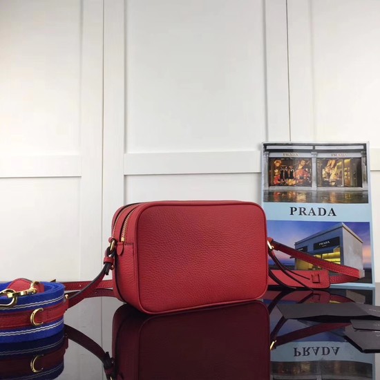 Prada Calf leather Shoulder Bag 1BH082-2B red