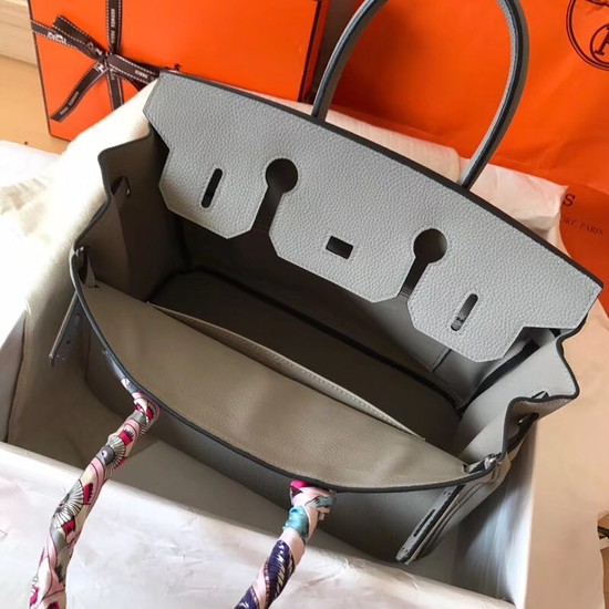 Hermes Birkin Tote Bag Original Togo Leather BK35 grey