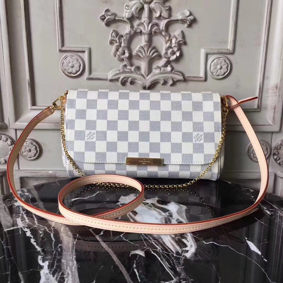 Louis vuitton original favorite damier azur canvas handbags M40718