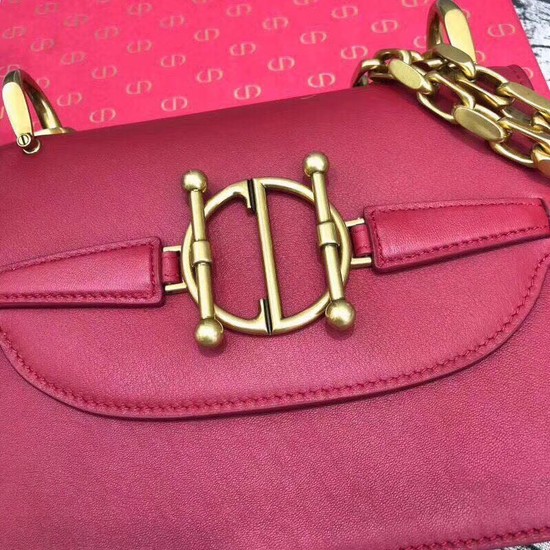 Dior DIORDIRECTION FLAP BAG IN RED LAMBSKIN M6810