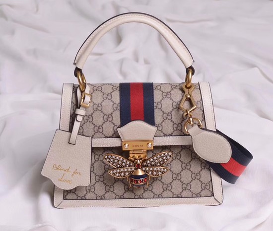 Gucci Queen Margaret GG small top handle bag 476541 white