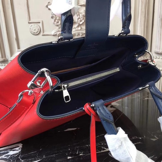 Louis Vuitton KLEBER MM EPI INDIGO M51333 red