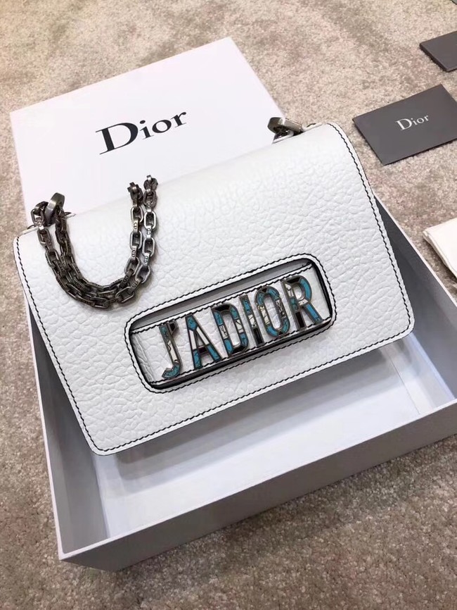 J ADIOR FLAP BAG IN OFF-WHITE CANYON GRAINED LAMBSKIN M9000