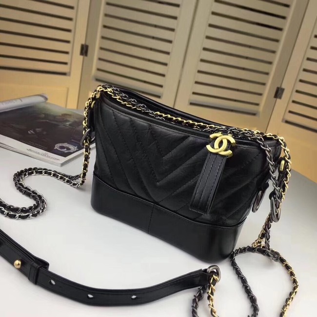 CHANEL GABRIELLE Original leather Hobo Bag A93841 black