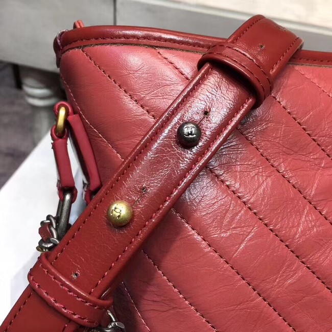 CHANEL GABRIELLE Original leather Hobo Bag A93842 red