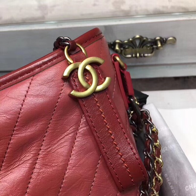 CHANEL GABRIELLE Original leather Hobo Bag A93842 red