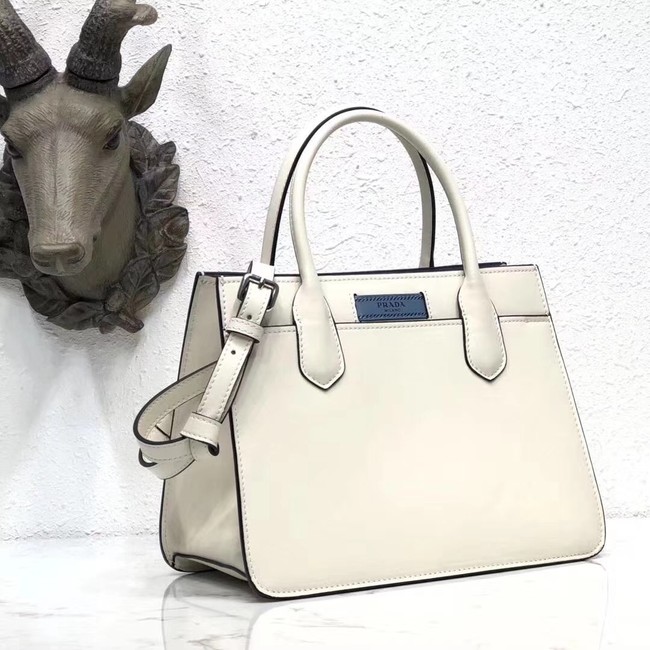 Prada dual calf leather bag 1BA178 white