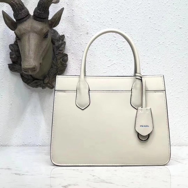 Prada dual calf leather bag 1BA178 white