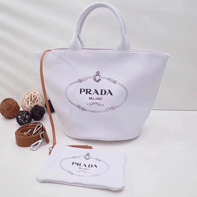 Prada fabric handbag 1BG163 white